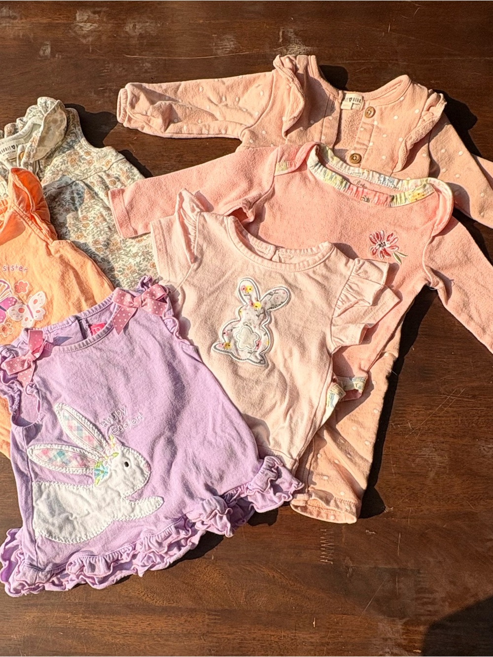 Baby Girls 6-9M / 9M Clothing Lot – 6pc Cute Spring/Summer Outfits & Layers